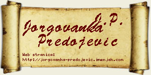 Jorgovanka Predojević vizit kartica
